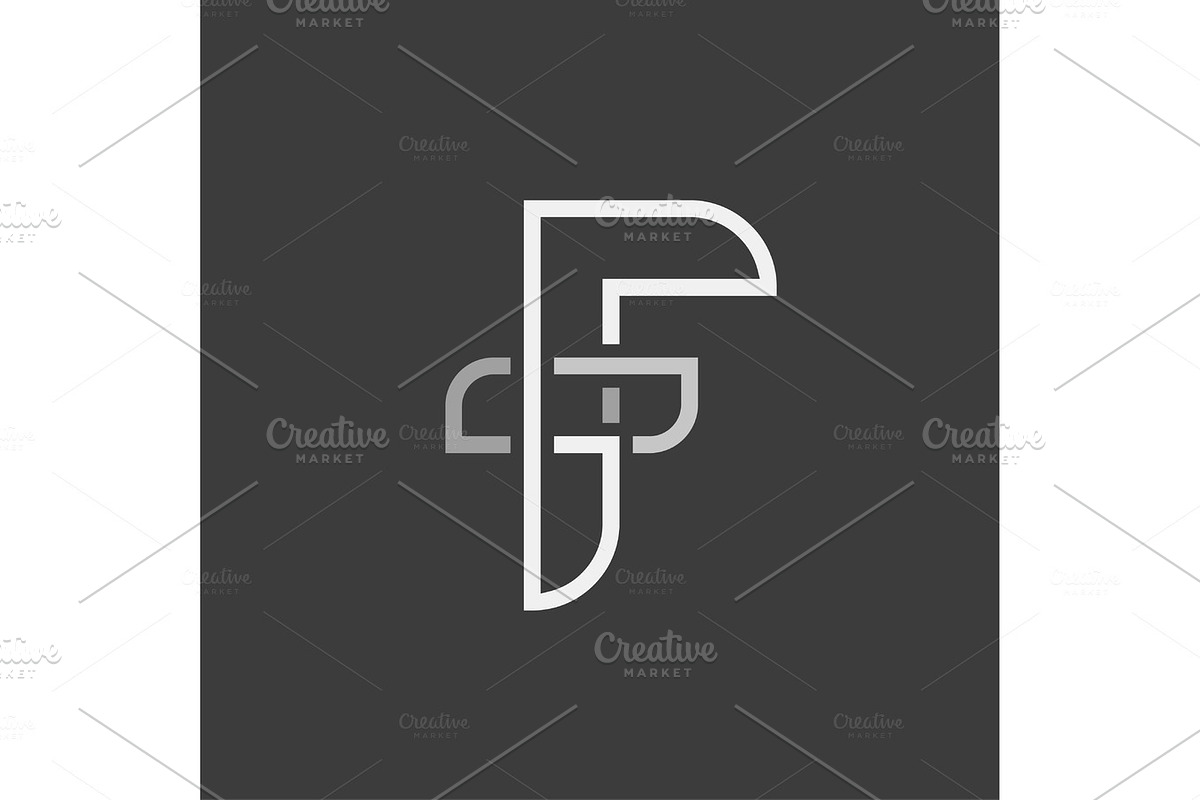 Letter F and abstraction of the flat illustration in Logo Templates - product preview 8