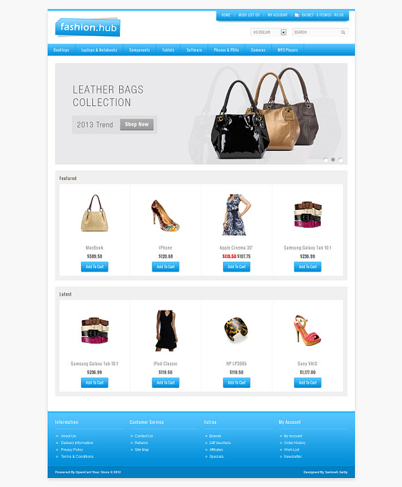 Fashion Hub Premium Opencart Theme in Themes - product preview 2
