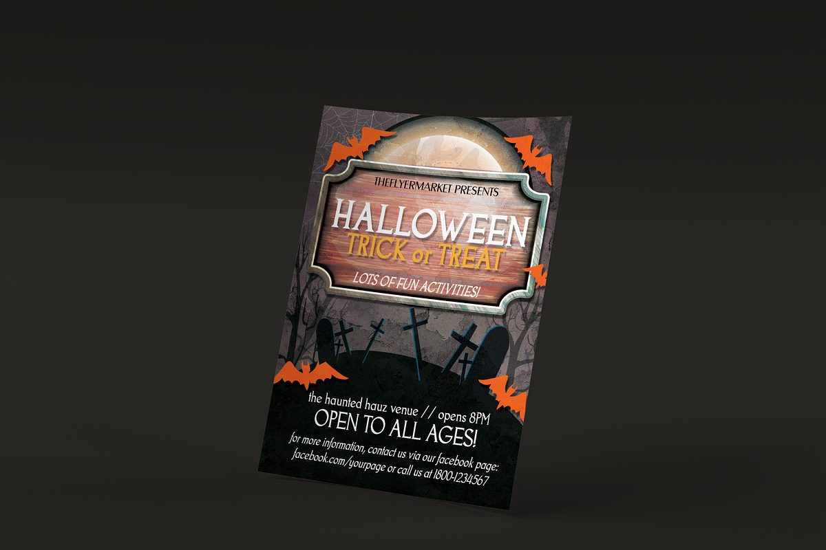 Halloween Trick or Treat PSD in Flyer Templates - product preview 8