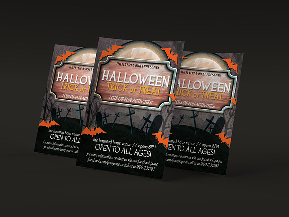 Halloween Trick or Treat PSD in Flyer Templates - product preview 1