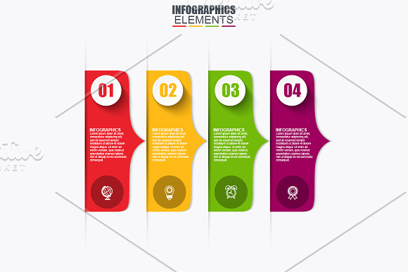 Set of Infographic Elements in Presentation Templates - product preview 6