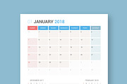 Calendar 2018 Planner Design 