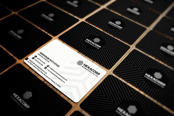 Black &White Corporate Business Card in Business Card Templates - product preview 4
