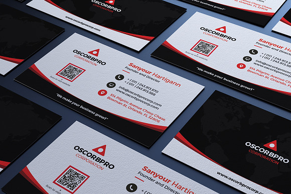 Corporate Business Card in Business Card Templates - product preview 3