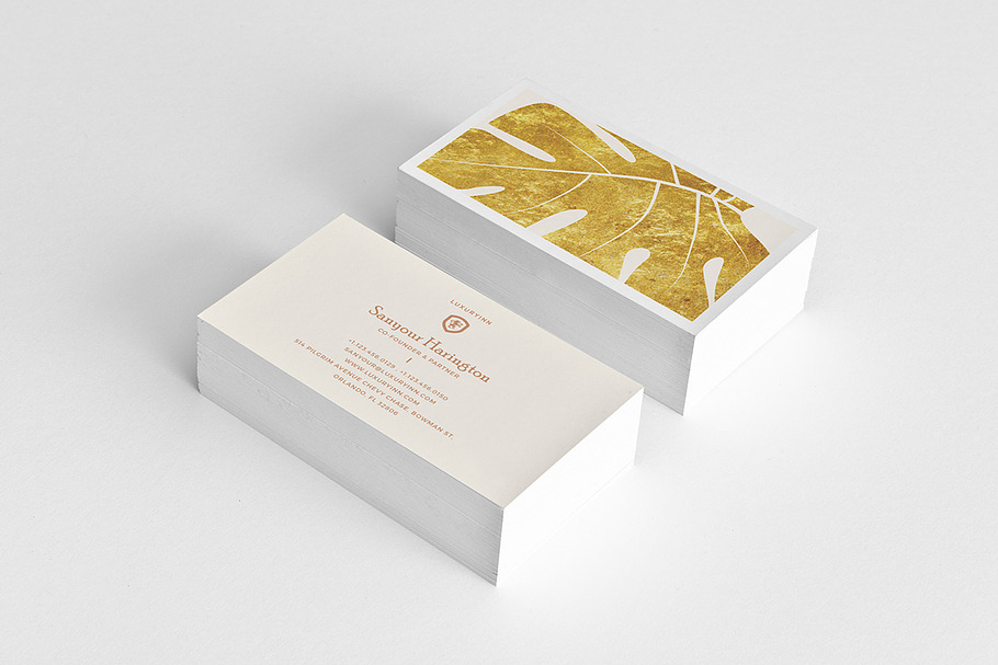 Stylish Gold Minimal Business Card