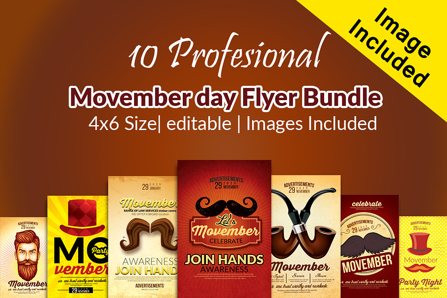 10 Movember Flyer Bundle Vol:01 in Flyer Templates - product preview 8