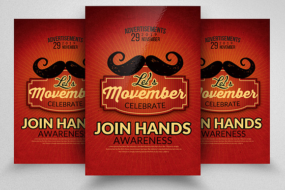10 Movember Flyer Bundle Vol:01 in Flyer Templates - product preview 3