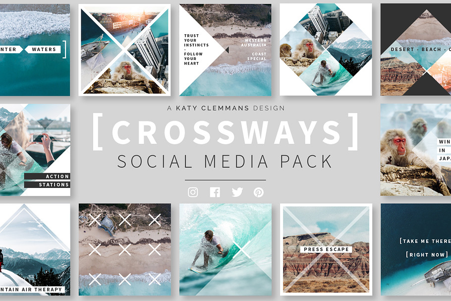 Crossways Social Media Template Pack in Social Media Templates - product preview 8