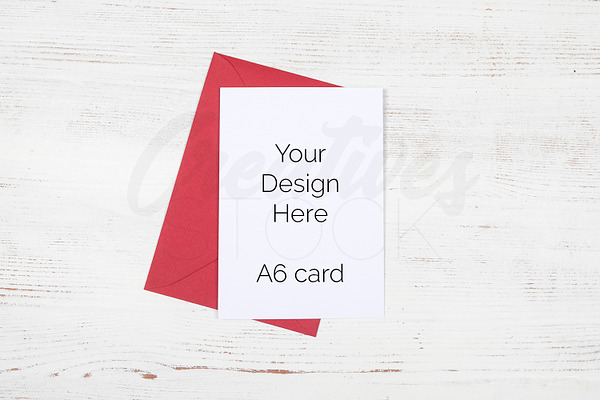 A6 Red Envelope Stock Photo