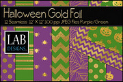 12 Halloween Gold Foil Textures