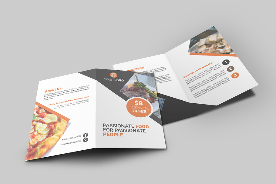 Fast Food Bi-Fold Brochure