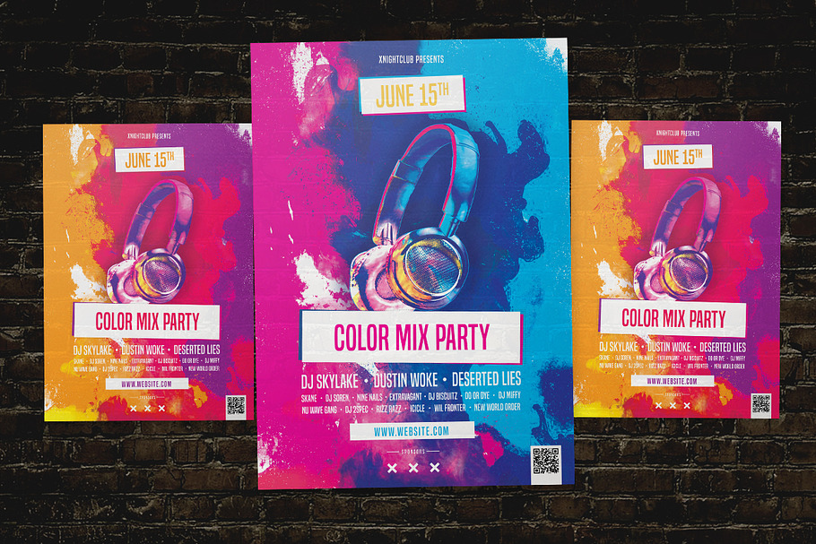 Colorful Party Flyer in Flyer Templates - product preview 8