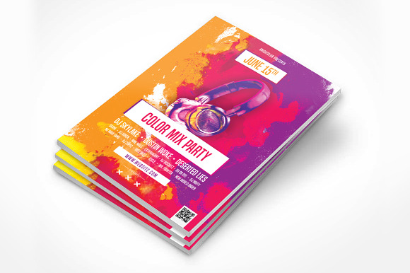 Colorful Party Flyer in Flyer Templates - product preview 2