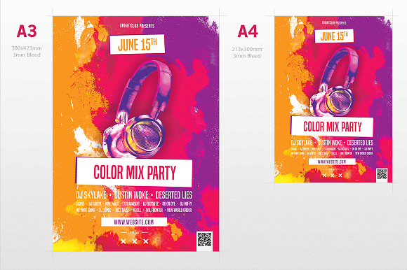 Colorful Party Flyer in Flyer Templates - product preview 3