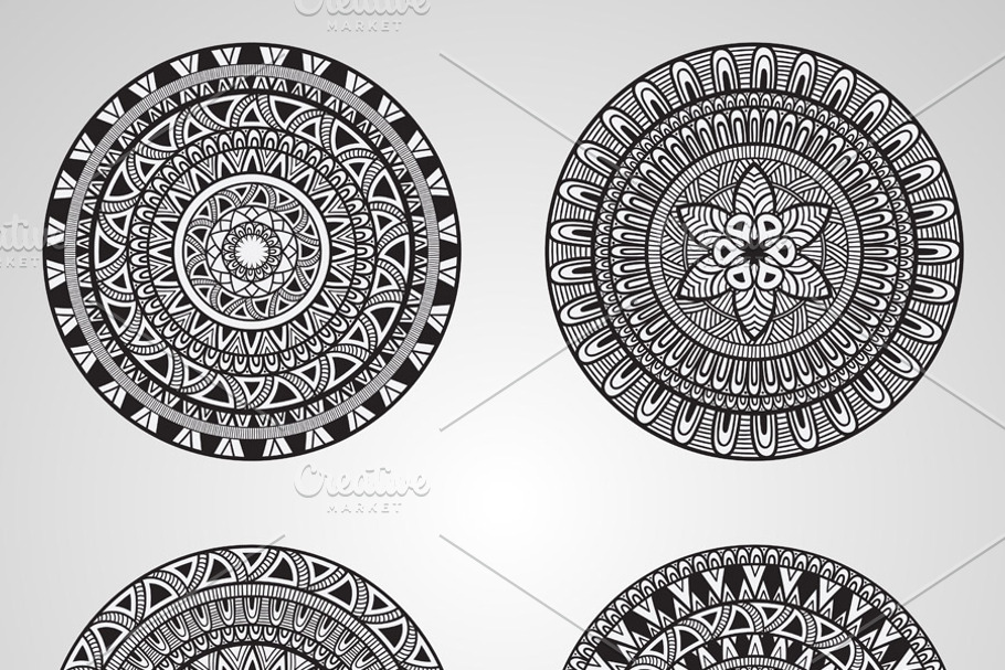 Vector Mandala Set in Patterns - product preview 8