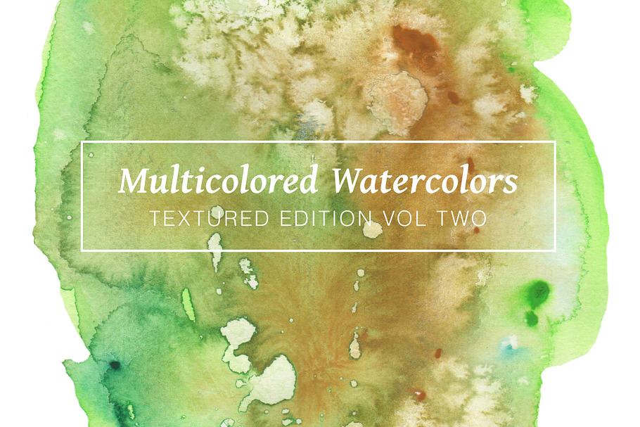 Multicolored Textured Watercolors in Textures - product preview 8