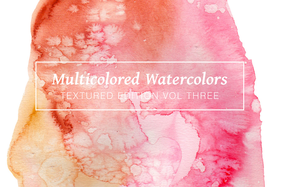 Multicolored Textured Watercolors in Textures - product preview 8