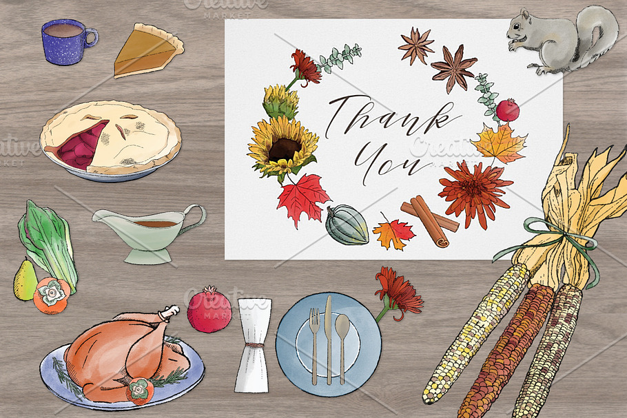 Welcome Fall Digital Illustrations