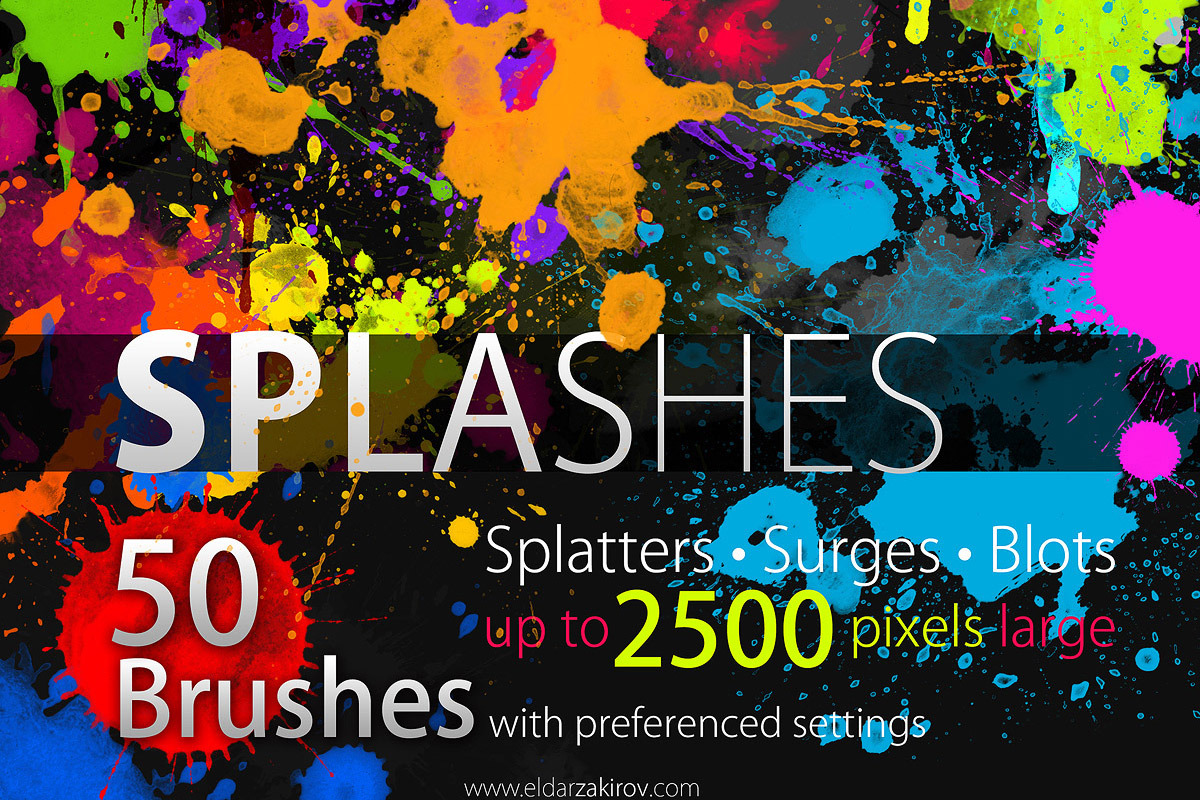 50 HQ SPLASHES PS Brush Set in Photoshop Brushes - product preview 8