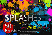 50 HQ SPLASHES PS Brush Set