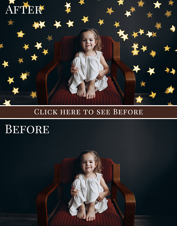 Gold Stars Bokeh Photo Overlays in Photoshop Layer Styles - product preview 1
