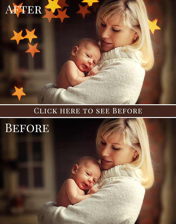Gold Stars Bokeh Photo Overlays in Photoshop Layer Styles - product preview 2