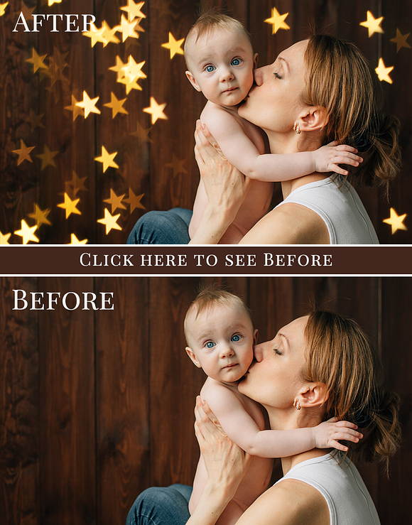 Gold Stars Bokeh Photo Overlays in Photoshop Layer Styles - product preview 4