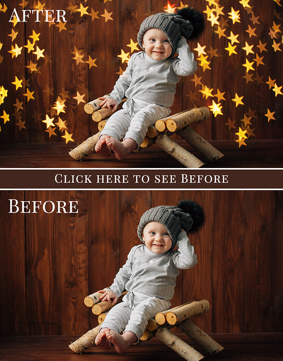 Gold Stars Bokeh Photo Overlays in Photoshop Layer Styles - product preview 5