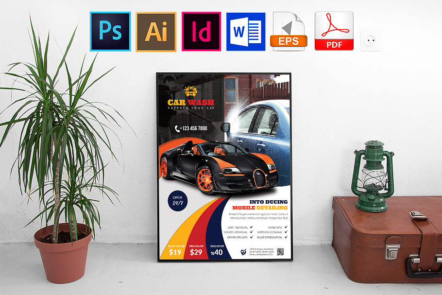Poster | Car Wash Vol-03 in Flyer Templates - product preview 8
