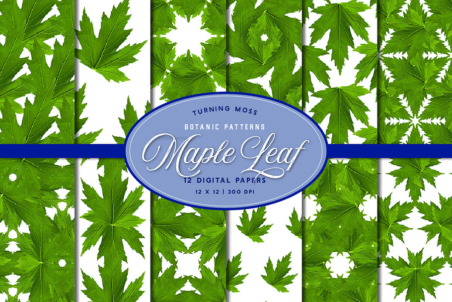 Maple Leaf Patterns - Digital Paper