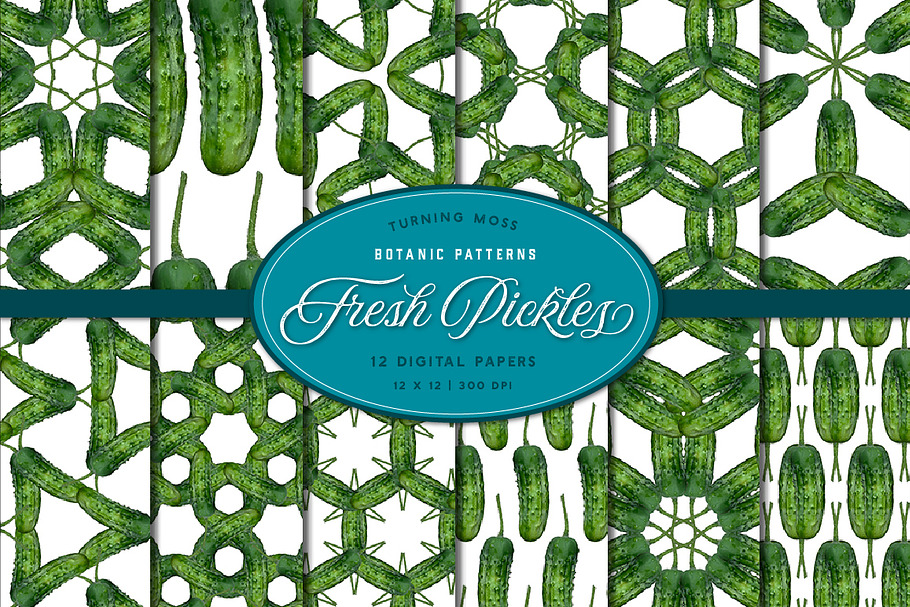 Pickle Patterns - Digital Paper