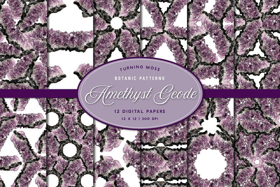 Amethyst Patterns - Gemstone Paper in Patterns - product preview 8