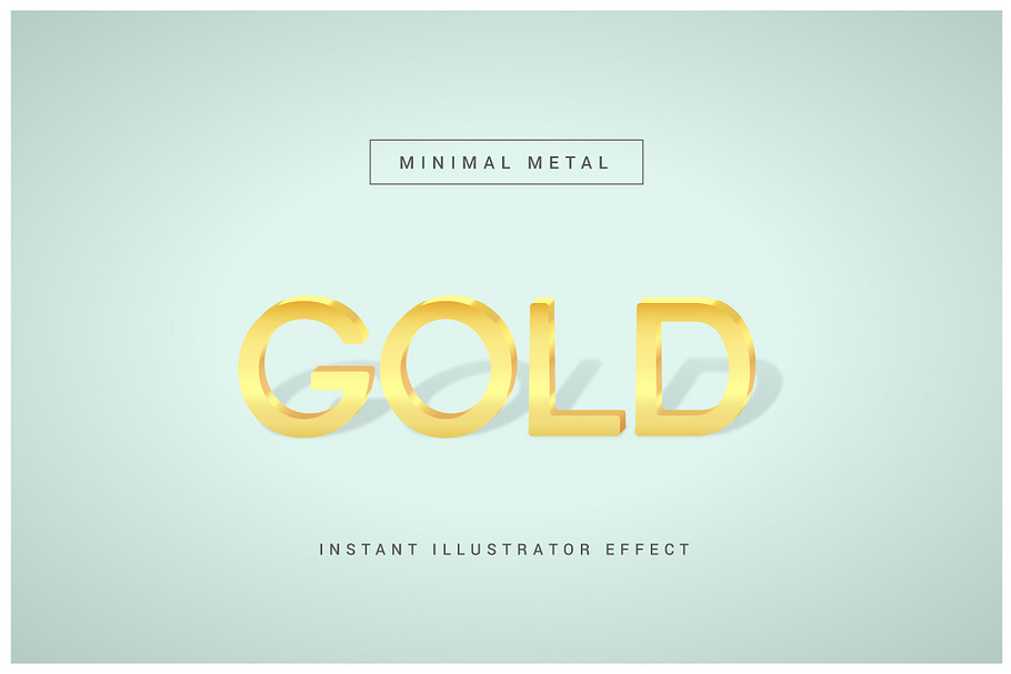 Instant Minimal Metal Effect for AI in Photoshop Layer Styles - product preview 8