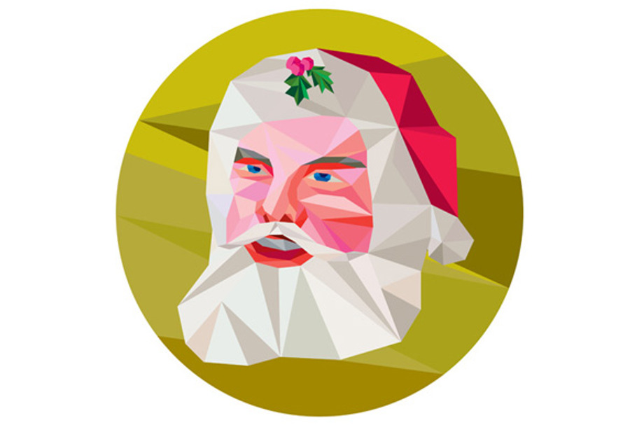 Santa Claus Father Christmas Low Pol in Illustrations - product preview 8
