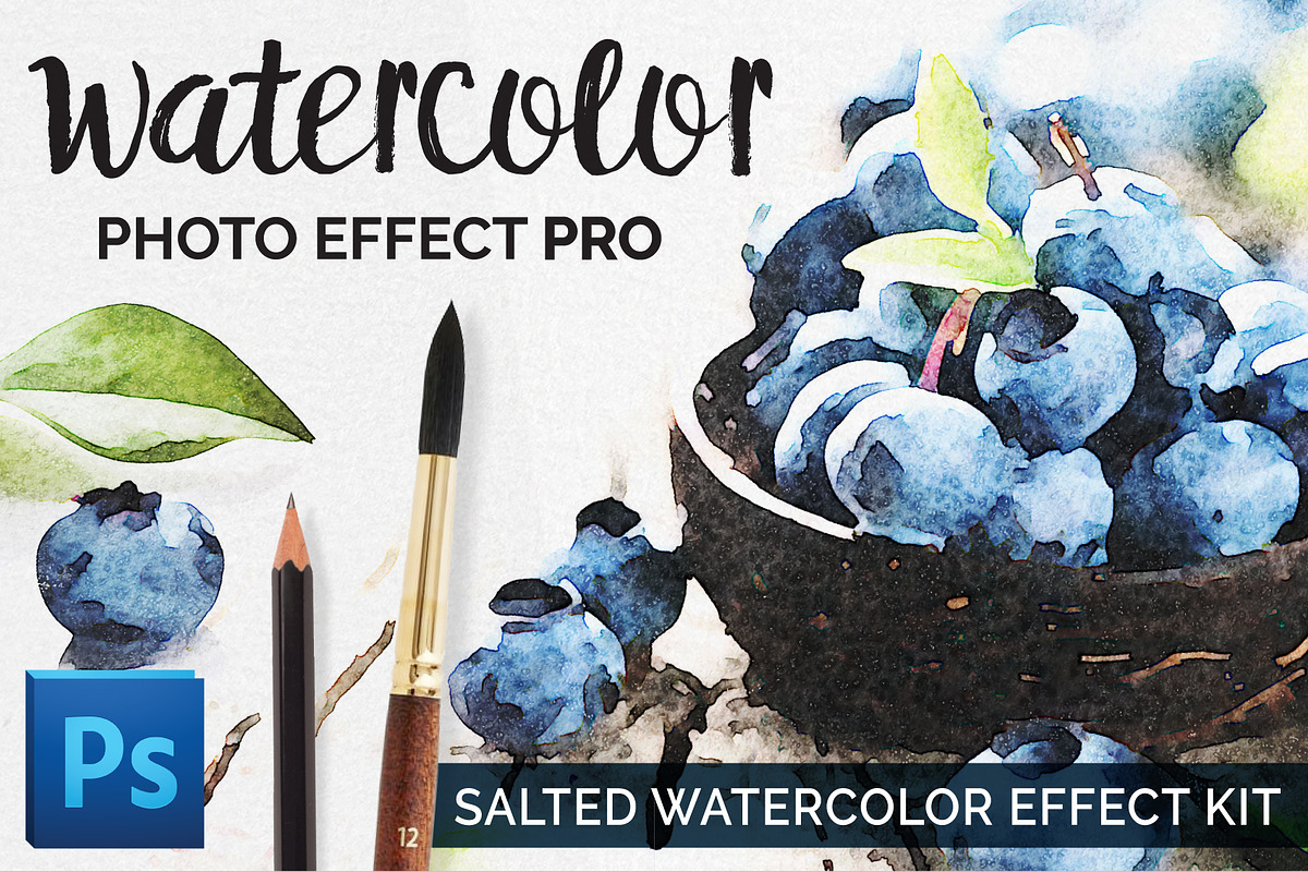 Watercolor Photo Effect - Salted in Photoshop Plugins - product preview 8