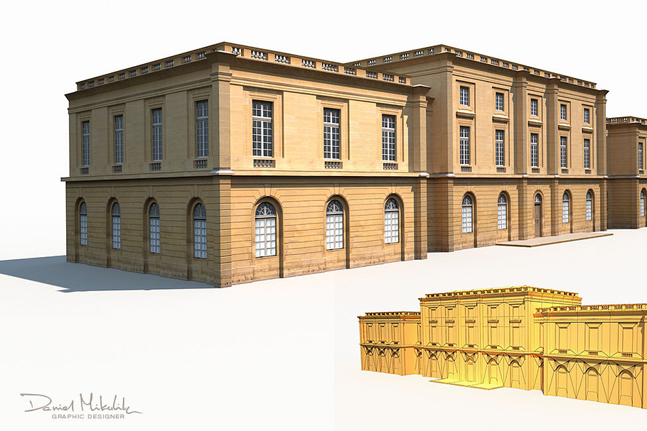Public Building 167 Low Poly in 3D - product preview 8