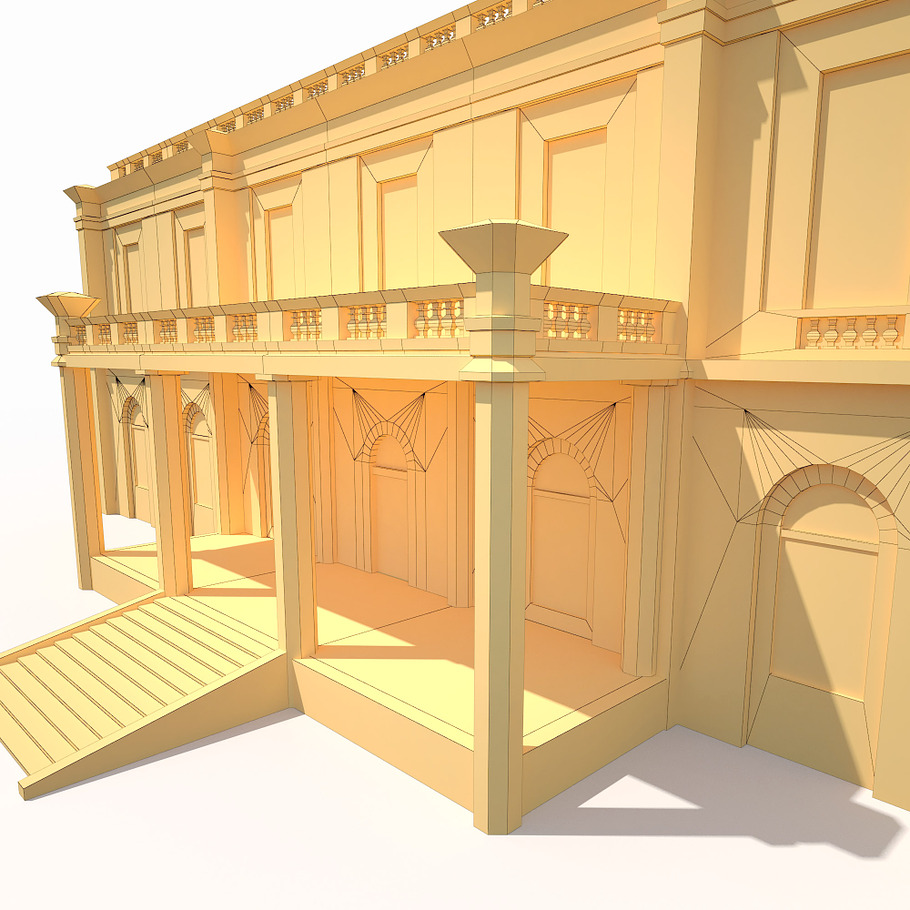 Public Building 167 Low Poly in 3D - product preview 2
