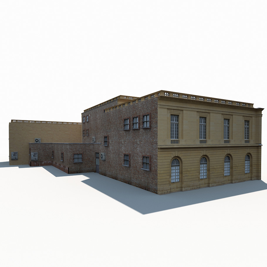 Public Building 167 Low Poly in 3D - product preview 7
