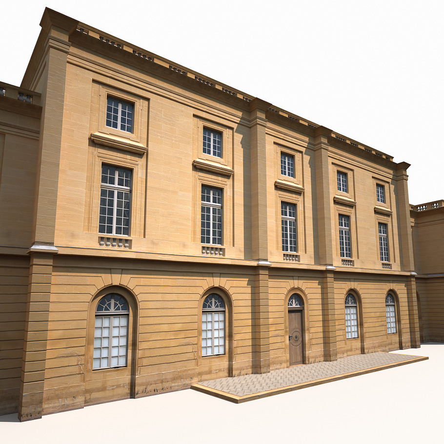 Public Building 167 Low Poly in 3D - product preview 14