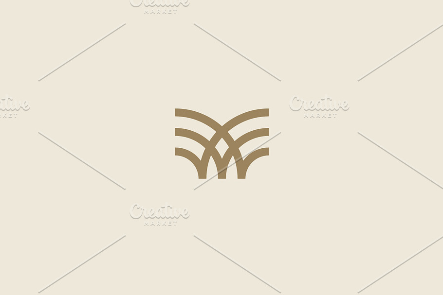 Universal linear logo design. Creative bull horns mark. Luxury letter w wings bird logotype. in Logo Templates - product preview 8