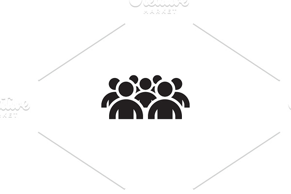 Groupe of People Icon. Business Concept. Flat Design.