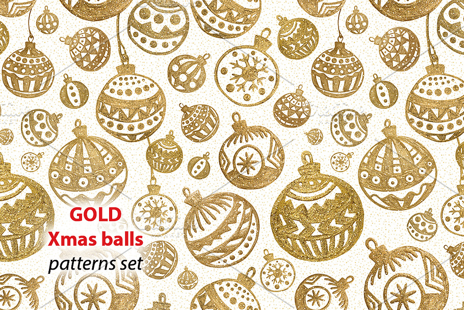 GOLD Christmas balls