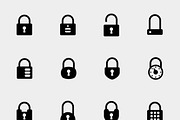 Simple padlock icons