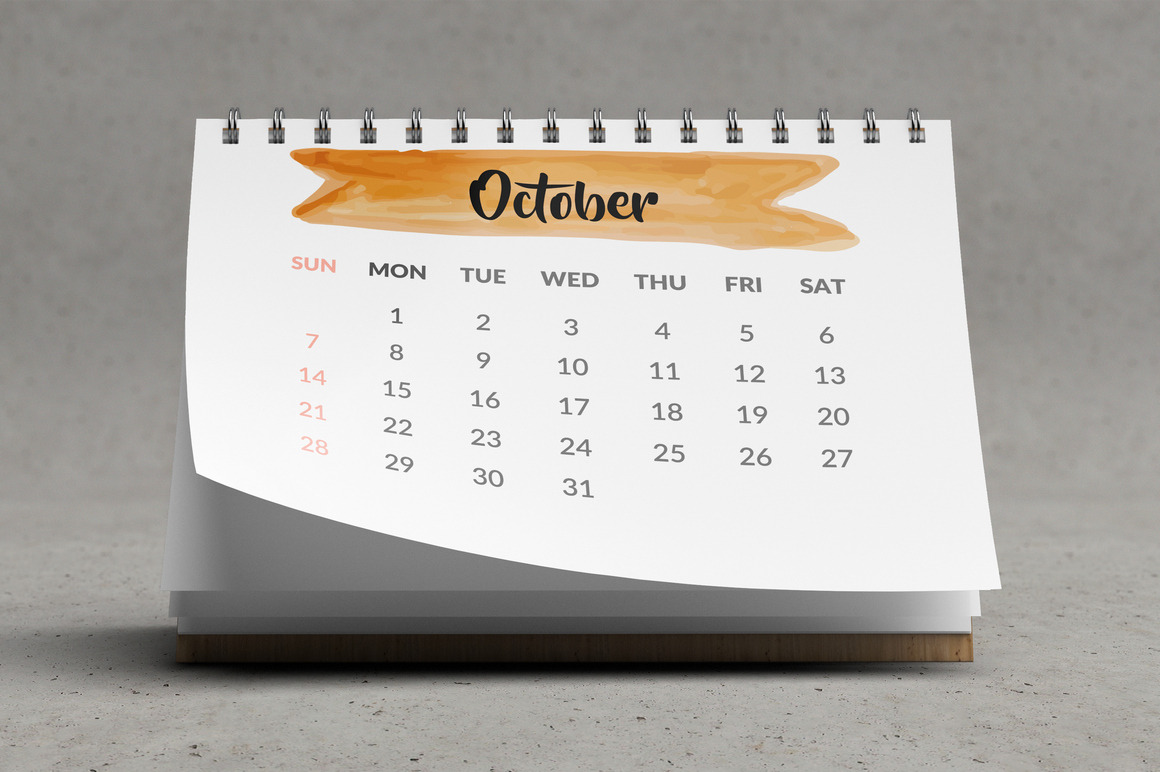Download A5 Desk Calendar Mock Up Creative Daddy PSD Mockup Templates
