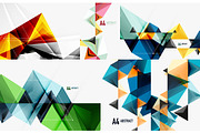 Set of modern geometric templates