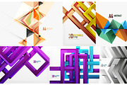 Set of modern geometric templates