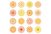 Sunflower icons for logo and labels