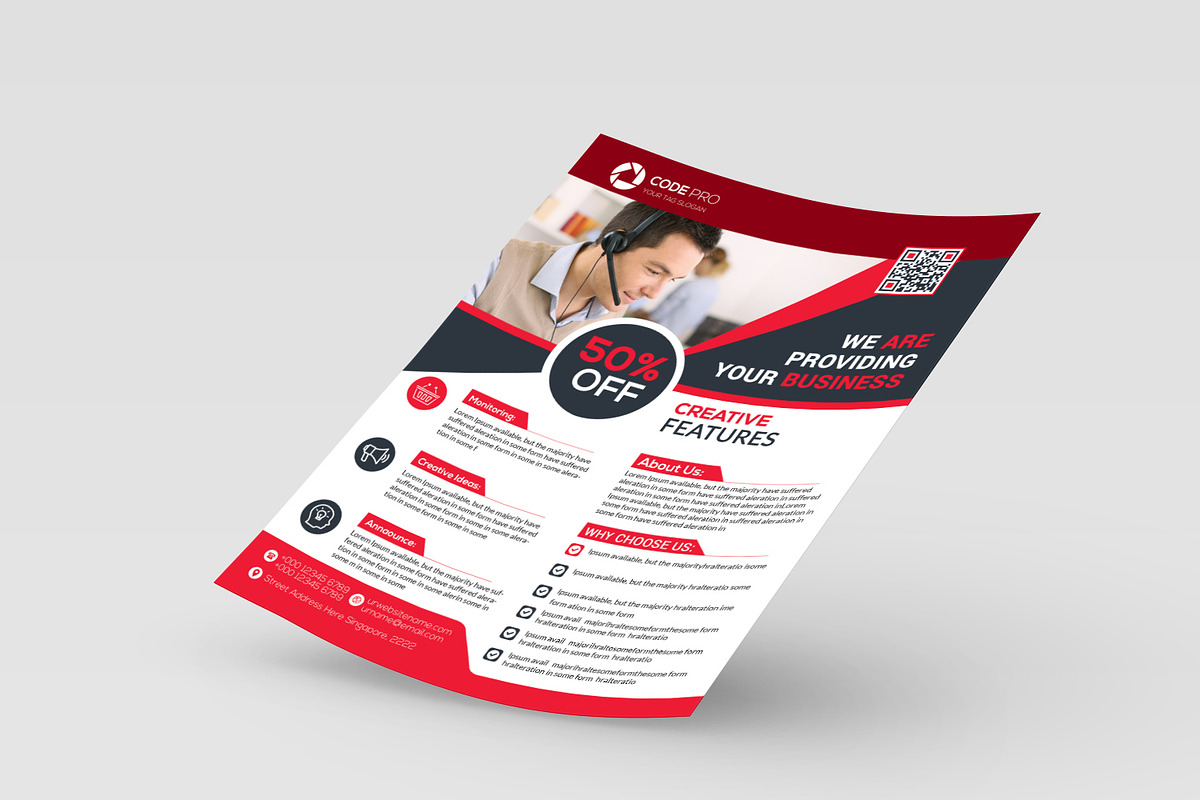 Corporate Business Flyer in Business Card Templates - product preview 8