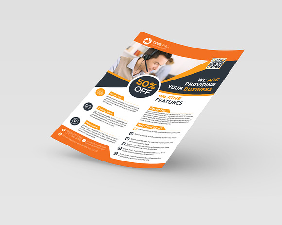 Corporate Business Flyer in Business Card Templates - product preview 2