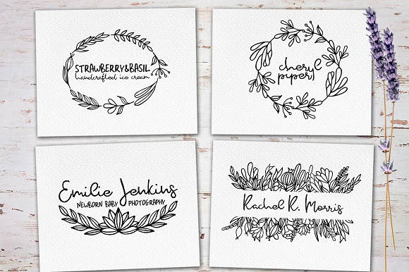 Rosemary & Lavender.Font duo+logos in Script Fonts - product preview 2